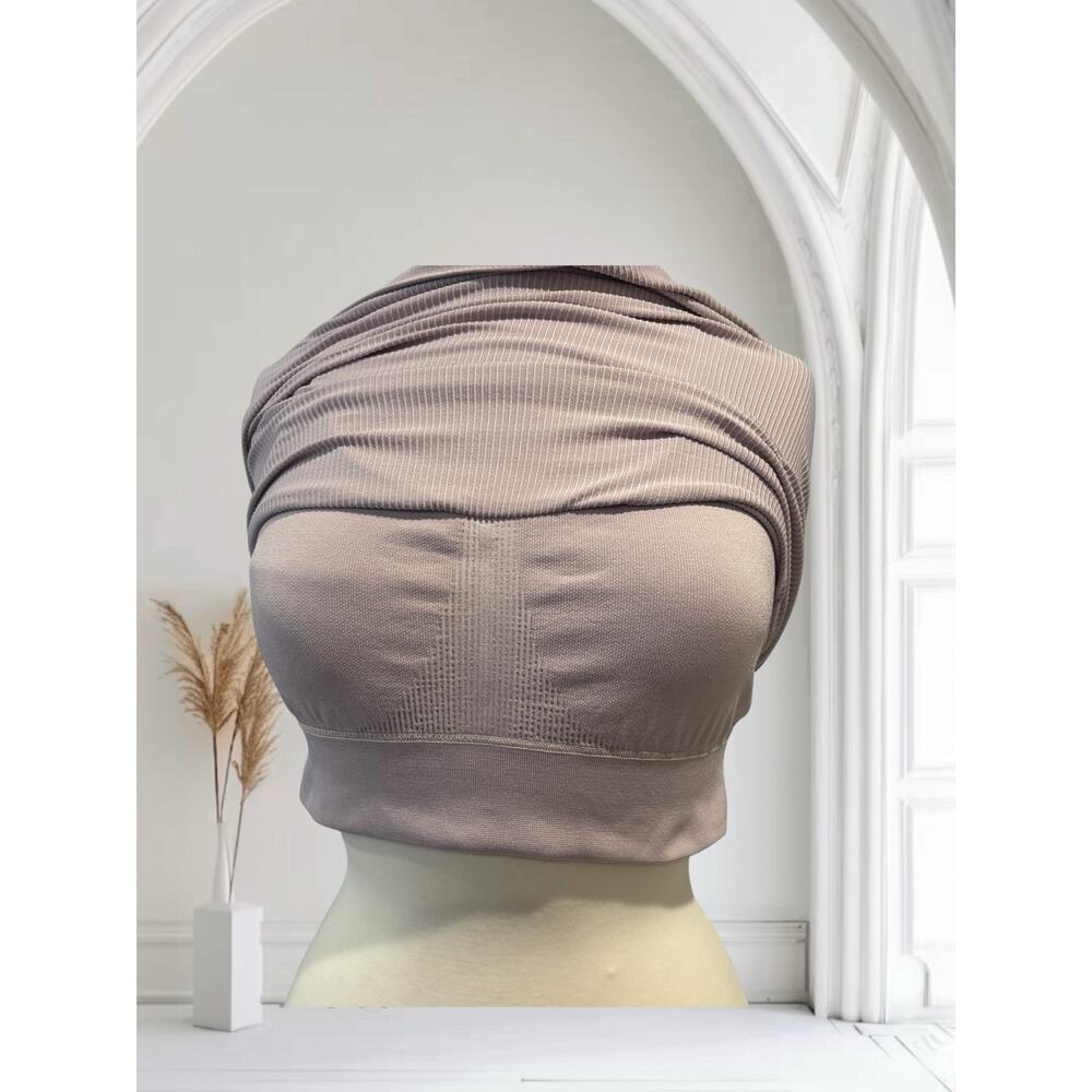 Athleta Ribbed Racerback Tank Built-In Bra Size Large - Picture 5 of 6